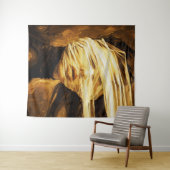 Blindfolded Woman – Surreal Oil Art Wandkleed (In Situ (horizontaal))