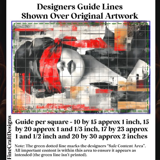 Blindgevouwen Vrouw Abstracte Kunst DM7R Decoupage Tissuepapier