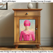 Blindgevouwen vrouw, roze jurk DH8R Decoupage Tissuepapier