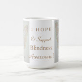 Blindheid Awareness Ribbon Angel - Aangepaste Mok (Center)