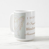 Blindheid Awareness Ribbon Angel - Aangepaste Mok (Voorkant links)