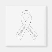 Blindheid Awareness Ribbon Magneet (Voorkant)