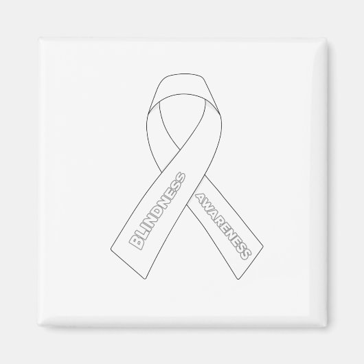 Blindheid Awareness Ribbon Magneet (Voorkant)