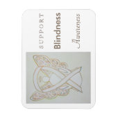 Blindheid Bewustheid Ribbon Angel Custom Magnet Magneet (Verticaal)