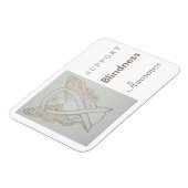 Blindheid Bewustheid Ribbon Angel Custom Magnet Magneet (Linkerzijde)