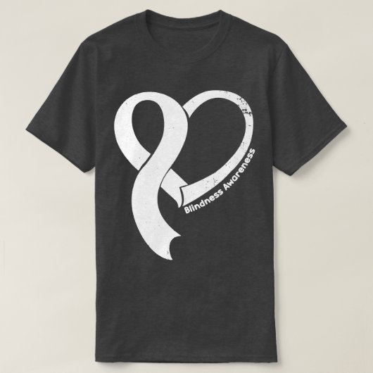 Blindheid Bewustzijn Mensen Liefde Hart Lint Geluk T-shirt (Design voorkant)