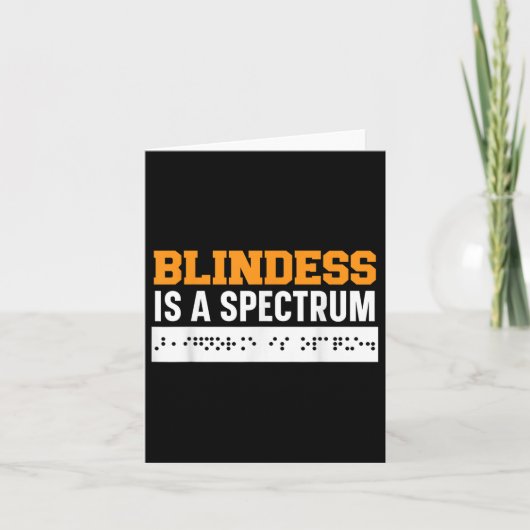 Blindheid is een symbool voor brailleschommeling v kaart (Voorkant)