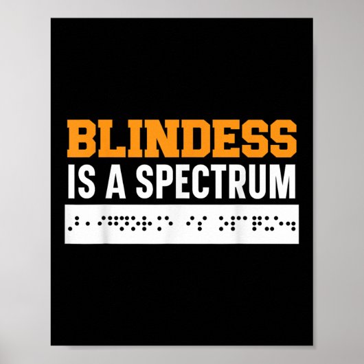 Blindheid is een symbool voor brailleschommeling v poster (Voorkant)