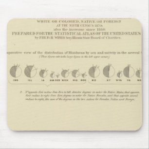 Blindheid, statistische Amerikaanse lithograaf 187 Muismat