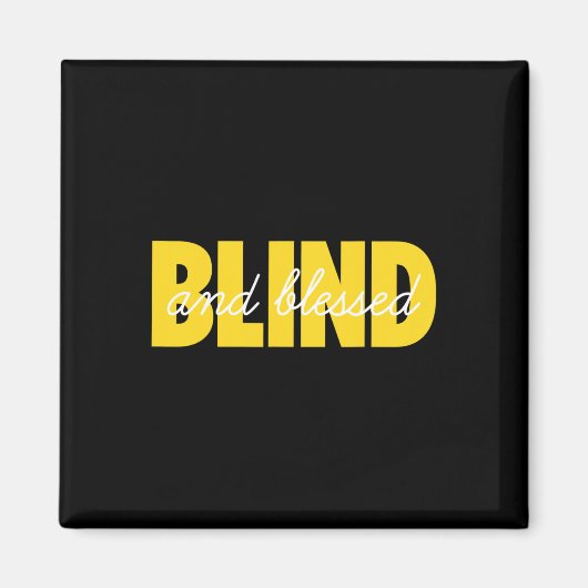 Blindheid voor blinde mensen braille magneet (Voorkant)