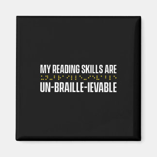 Blindheid voor blinde mensen braille magneet