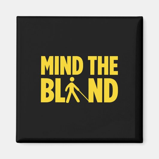 Blindheid voor blinde mensen braille magneet (Voorkant)
