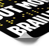 Blindheid voor blinde mensen braille poster (Hoek)