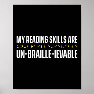 Blindheid voor blinde mensen braille poster
