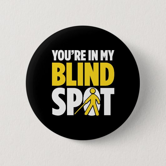 Blindheid voor blinde mensen braille ronde button 5,7 cm (Voorkant)