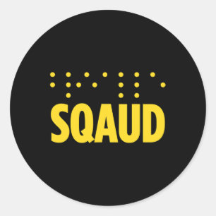 Blindheid voor blinde mensen braille ronde sticker