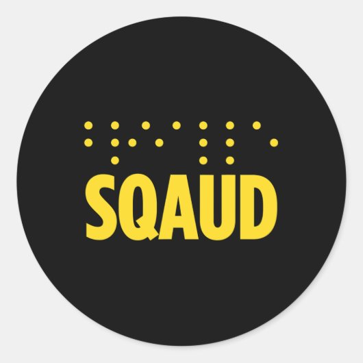 Blindheid voor blinde mensen braille ronde sticker (Voorkant)
