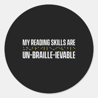 Blindheid voor blinde mensen braille ronde sticker