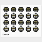 Blindheid voor blinde mensen braille ronde sticker (Vel)
