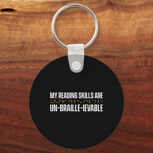 Blindheid voor blinde mensen braille sleutelhanger (Achterkant)