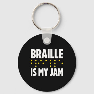Blindheid voor blinde mensen braille sleutelhanger