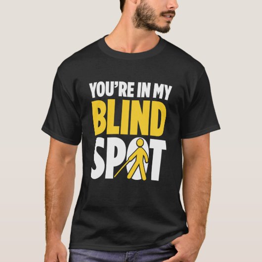 Blindheid voor blinde mensen braille t-shirt (Voorkant)