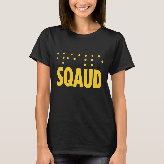 Blindheid voor blinde mensen braille t-shirt (Voorkant)