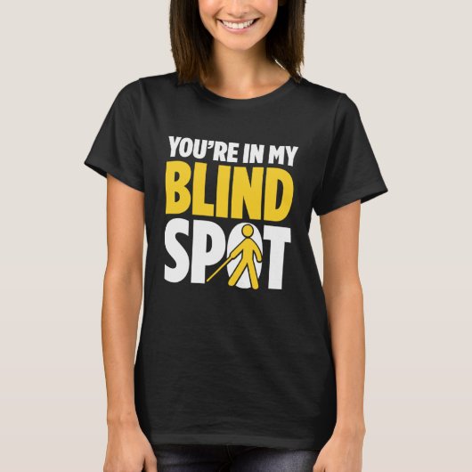 Blindheid voor blinde mensen braille t-shirt (Voorkant)