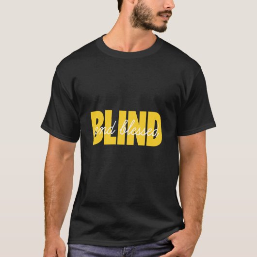 Blindheid voor blinde mensen braille t-shirt (Voorkant)