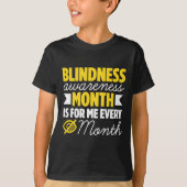 Blindheid voor blinde mensen braille t-shirt (Voorkant)