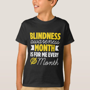 Blindheid voor blinde mensen braille t-shirt