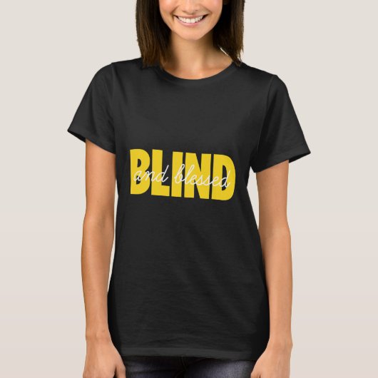 Blindheid voor blinde mensen braille t-shirt (Voorkant)