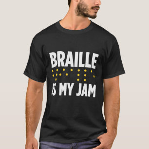 Blindheid voor blinde mensen braille t-shirt