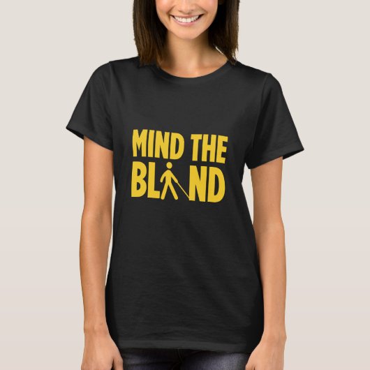Blindheid voor blinde mensen braille t-shirt (Voorkant)