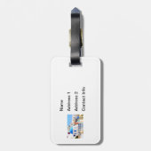 Blinding White Buildings in Griekenland Bagagelabel (Achterkant verticaal)