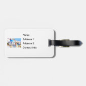 Blinding White Buildings in Griekenland Bagagelabel (Achterkant horizontaal)