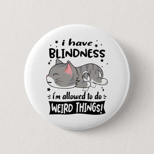 Blindness Awareness Month Ribbon Giften Ronde Button 5,7 Cm (Voorkant)