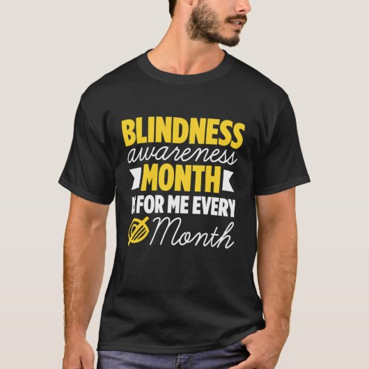Blindness For Blind People Blind Person Braille Re T-shirt (Voorkant)