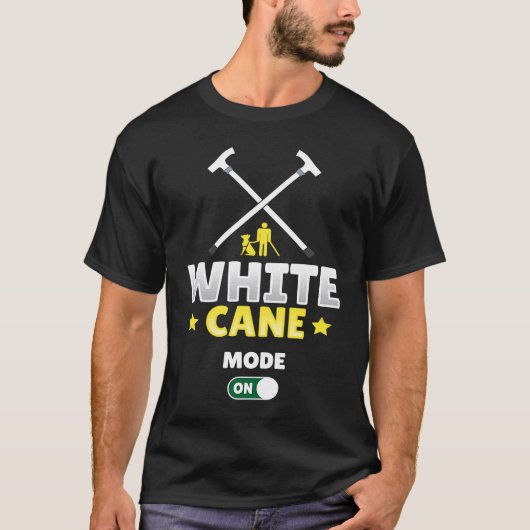 Blindness White Cane Modus on Blind T-shirt (Voorkant)