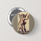  blindomhulde cupid, Valentijnse  Tarot Kaart Ronde Button 5,7 Cm (Voorkant /achterkant)