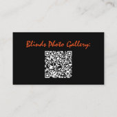 Blinds Store Windows Mode Zwart-wit Kaart Visitekaartje (Achterkant)