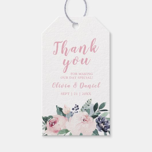 Blineming botanische bloesvogel Weddenschap Cadeaulabel (Voorkant)