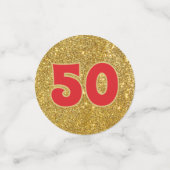 Bling! 50ste klasreünie tafelconfetti confetti (Kleine voorkant)