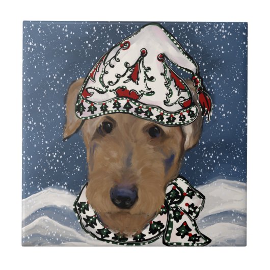 BLING AIREDALE TEGELTJE (Voorkant)