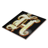 Bling alfabet H Tegeltje (Zijkant)