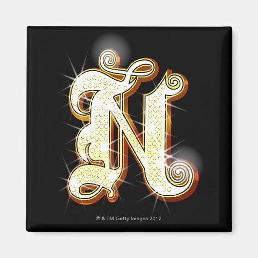 Bling-alfabet N Magneet (Voorkant)