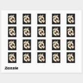 Bling alfabet Q Vierkante Sticker (Vel)