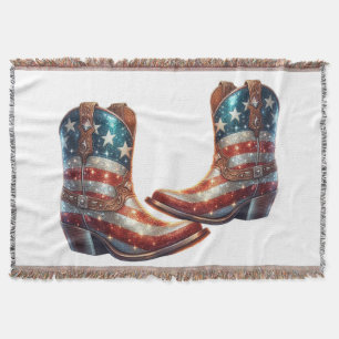 Bling American Flag Cowboylaarzen Deken