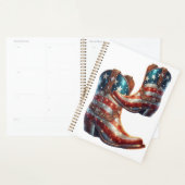 Bling Amerikaanse Vlag Cowboylaarzen Planner (Display)