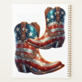 Bling Amerikaanse Vlag Cowboylaarzen Planner (Achterkant)